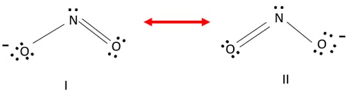 Nitrogen dioxide (NO2) resonance structures